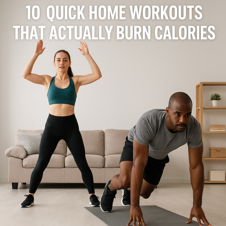 Read more about the article 10 Quick Home Workouts That Actually Burn Calories